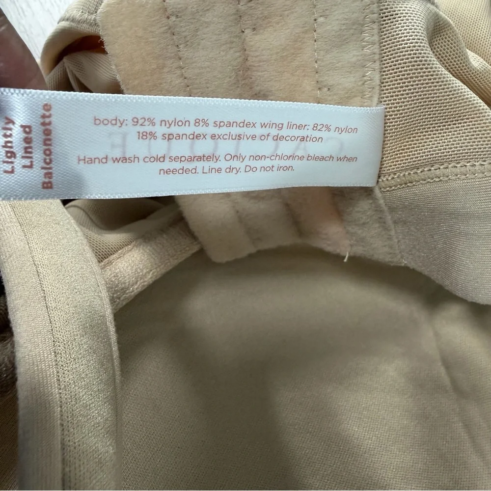 Cacique Light Beige Lightly‎ Lined Comfort Bra Sz 40H